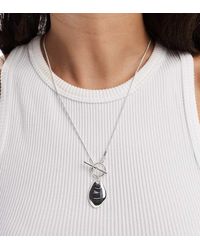 ASOS - Vergulde Ketting Met T-Staafje En Gesmolten Hangertje - Lyst