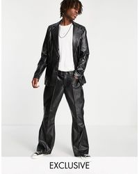 Reclaimed (vintage) - Inspired Leather Look Pants - Lyst