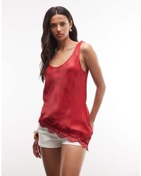 Reclaimed Vintage - Satin Asymmetric Cami Top - Lyst