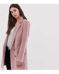 ASOS Abrigo boyfriend de pana - Rosa