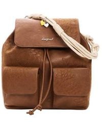Desigual - Small Embroidered Backpack, Polyurethane - Lyst