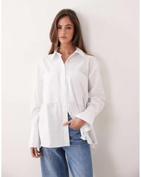 ASOS - Poplin A Line Wide Sleeve Shirt - Lyst