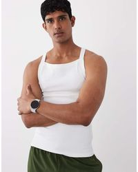 4505 - Seamless Ribbed Square Neck Muscle Vest - Lyst