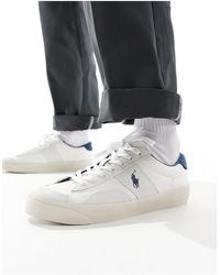 Polo Ralph Lauren - Sayer - sneakers sportive bianche con dettagli blu - Lyst