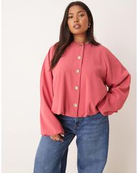 ASOS - Curve Tailored Bubble Hem Jacket With Button Detail - Lyst