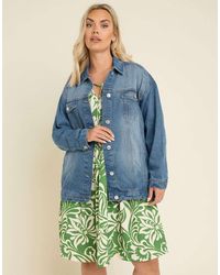 Yours Clothing - Oversized Denim Jacket - Lyst