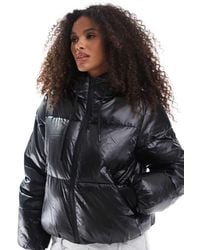 Stradivarius - Gewatteerd Jack Met Capuchon - Lyst