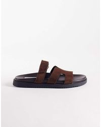 Steve Madden - Missile Suede Strap Slides - Lyst