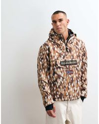 Napapijri - Box Logo Printed Anorak - Lyst