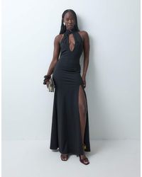 ASOS - Mandarin Sleeveless Maxi Dress With Embellished Clasp - Lyst