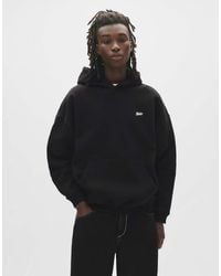 Pull&Bear - Felpa Nera Con Logo Ricamato “Stwd” E Cappuccio - Lyst