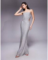 Oh Polly - Katalia Embellished Cut Out Backless Maxi Dress - Lyst