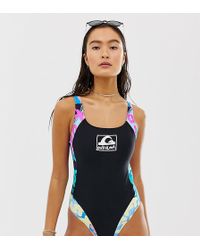 Quiksilver One Piece Heritage Swimsuit In Black