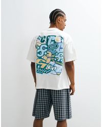 CERNUCCI - Layered Logo Sticker Back Print Oversized T-shirt - Lyst