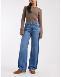 Vero Moda - Allison Straight Leg Two Tone Jeans - Lyst