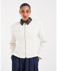 ASOS - Zip Through Cinch Jacket - Lyst