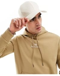 Polo Ralph Lauren - Sweat à capuche en double maille avec logo au centre - kaki fauve - Lyst