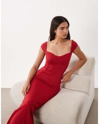 Oh Polly - Modal Sweetheart Neck Cap Sleeve Maxi Dress - Lyst