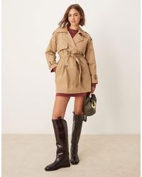 Abercrombie & Fitch - Trench-coat court - fauve - Lyst