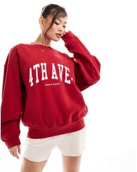 4th & Reckless - Avenue - sweat confort - cerise - Lyst