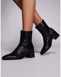 SIMMI - Simmi London Nimer Block Heeled Mid Ankle Boots - Lyst