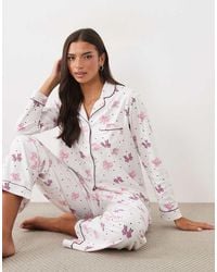 Boux Avenue - Long Sleeve Revere Shirt And Pant Pj Set - Lyst
