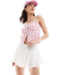 Pull&Bear - Tiered Mini Rara Skirt - Lyst