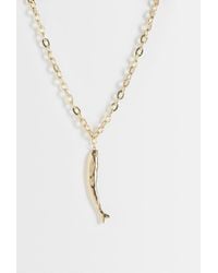ASOS - Long Necklace With Sardine Pendant - Lyst