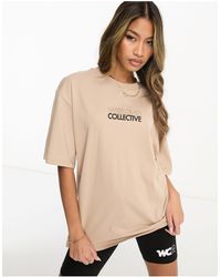 ASOS Oversized T-shirt With Graphic - Natural