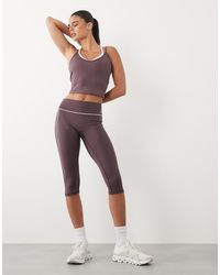 4505 - Active Double Layer V Neck Cami With Inner Bra - Lyst