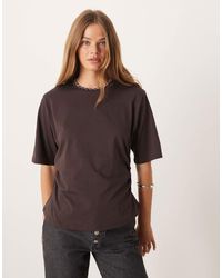 ASOS - Shoulder Pad Cinched Tee - Lyst