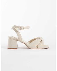 ASOS - Hugo Knot Detailing Mid Block Heel Sandals - Lyst