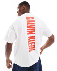 Calvin Klein - Vertical Back Print T-shirt - Lyst