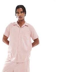 New Look - Camisa Malva Tenue Con Cuello De Solapas De Mezcla De Lino De (Parte De Un Conjunto)-Morado - Lyst