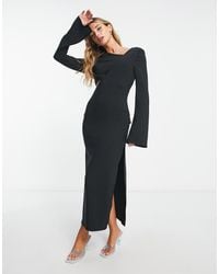 Pretty Lavish - Cut-Out Long Sleeve Midaxi Dress - Lyst