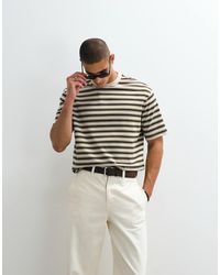 SELECTED - Heavyweight Oversized Stripe T-shirt - Lyst