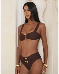 Moda Minx - Bralet Bikini Top With Molten Hardware Detail - Lyst