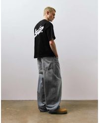 Pull&Bear - Oversized Recht T-Shirt Met Stwd-Logo - Lyst