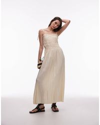 TOPSHOP - Technical Crinkle Ruched Bust Midi Dress - Lyst