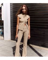 Bershka - Petite Bengaline Flared Trousers - Lyst