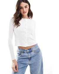 Cotton On - Cárdigan Abotonado De Punto Pointelle De Cotton On - Lyst
