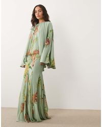 ASOS - Full Volume Cape Maxi Dress With Godets - Lyst