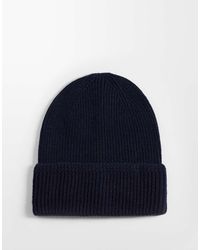 ASOS - Knitted Pattern Edge Ribbed Beanie - Lyst