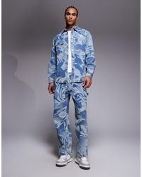 Aape By A Bathing Ape - Aape By A Bathing Ape Loose Fit Denim Jeans Co-ord - Lyst