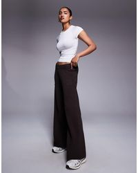 BO+TEE - Bo+tee Ribbed Knit Wide Leg Trackies - Lyst