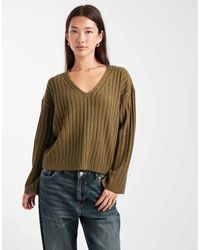 Brave Soul - Ribbed V-neck Sweater - Lyst