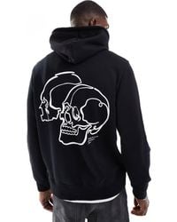Jack & Jones - Oversized Hoodie With Skull Back Print - Lyst