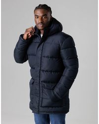 French Connection - Hooded Parka Longline Zip-Through Jacket - Lyst