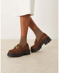 ASOS - Milan Chunky Chain Detail Loafers - Lyst
