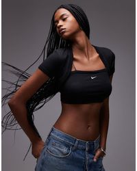 Nike - Chill Ribbed 2-in-1 Crop Top - Lyst
